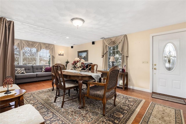 39 Greenbriar Rd, West Warwick, RI 02893 - dining area featuring baseboards, recessed lighting, and wood finished floors