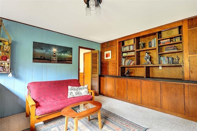 sitting room with carpet