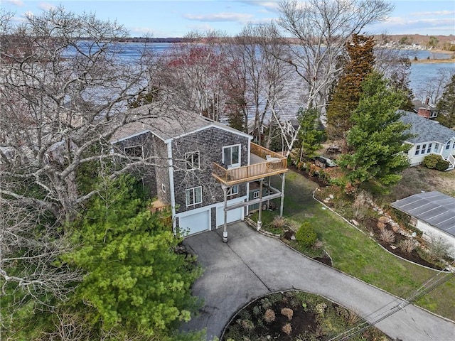 44 Harrison St, Bristol, RI 02809 - bird's eye view featuring a water view