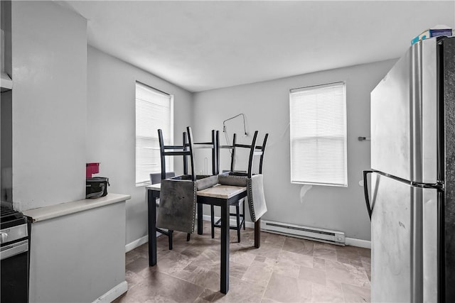 752 Social St, Woonsocket, RI 02895 - home office with baseboards and baseboard heating