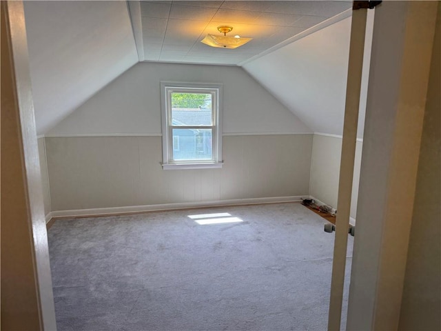 26 Yale Ave, East Providence, RI 02915 - bonus room featuring baseboards, lofted ceiling, and carpet