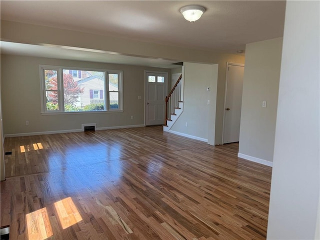 26 Yale Ave, East Providence, RI 02915 - interior space featuring baseboards, stairs, and wood finished floors