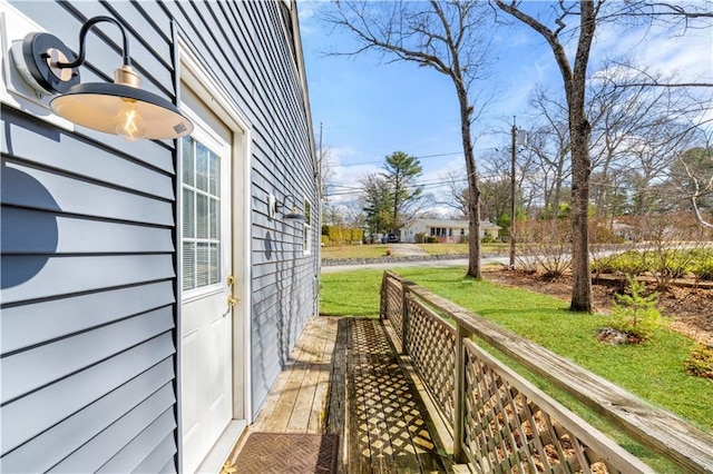 exterior space featuring a yard