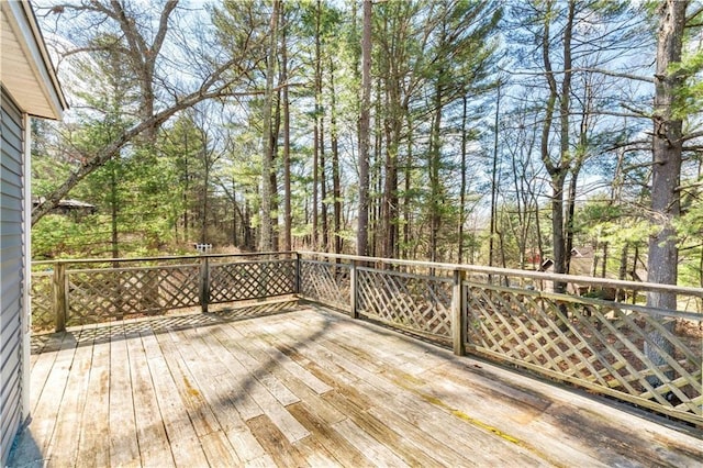 view of wooden deck