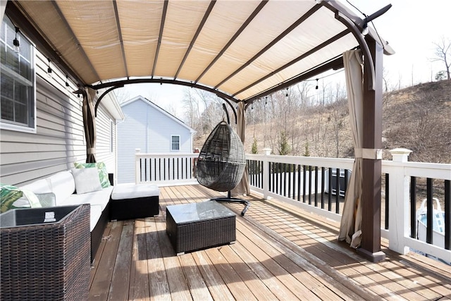 32 Dike St, Woonsocket, RI 02895 - deck featuring an outdoor living space