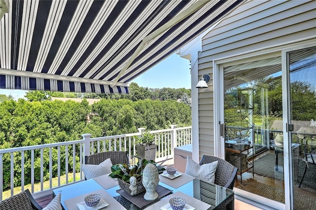 deck featuring outdoor lounge area