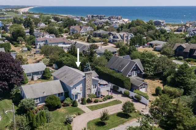 16 Central St, Charlestown, RI 02813 - aerial view featuring a water view and a residential view