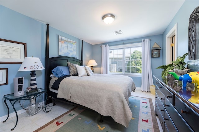 16 Central St, Charlestown, RI 02813 - bedroom featuring baseboards, visible vents, and light tile patterned floors