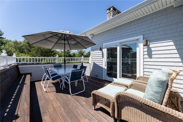 16 Central St, Charlestown, RI 02813 - deck featuring outdoor dining area