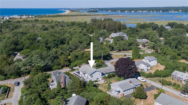 16 Central St, Charlestown, RI 02813 - drone / aerial view with a water view and a residential view