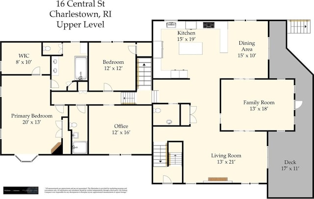 16 Central St, Charlestown, RI 02813 - floor plan