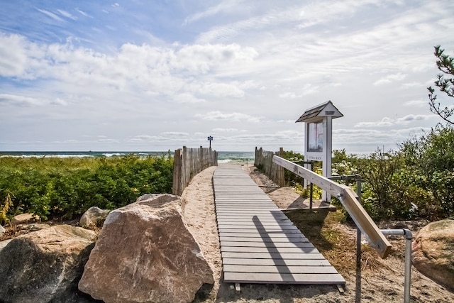 16 Central St, Charlestown, RI 02813 - surrounding community with a water view and a view of the beach