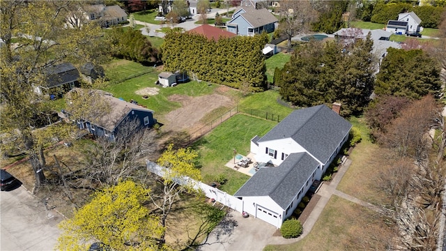 bird's eye view featuring a residential view