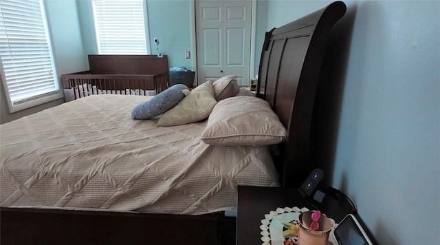 bedroom with a closet