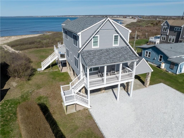 53 Stanton Ave, Narragansett, RI 02882 - aerial view with a water view