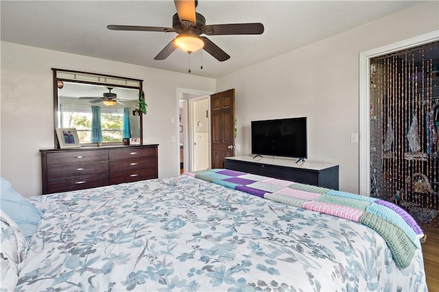 86 Quannacut Rd Unit A, Westerly, RI 02891 - bedroom with wood finished floors and ceiling fan