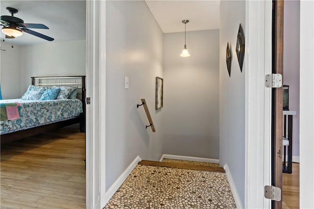 86 Quannacut Rd Unit A, Westerly, RI 02891 - interior space featuring light wood-type flooring, baseboards, and an upstairs landing