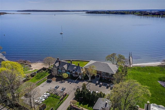 221 Hope St Unit 7, Bristol, RI 02809 - drone / aerial view featuring a water view