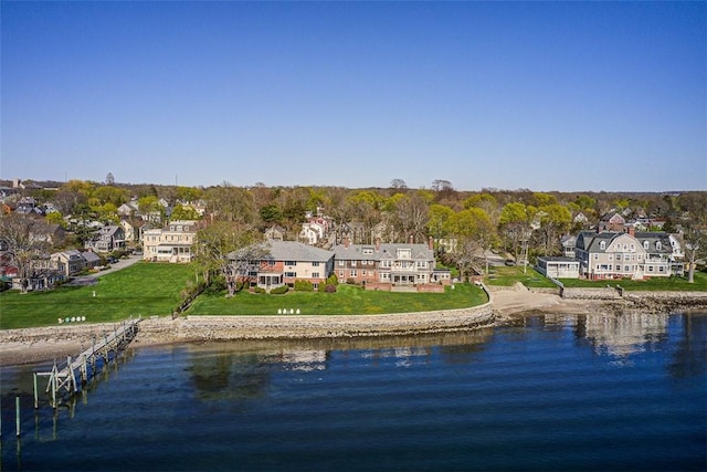 221 Hope St Unit 7, Bristol, RI 02809 - aerial view with a residential view and a water view