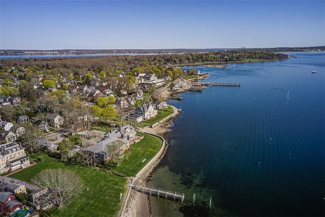 221 Hope St Unit 7, Bristol, RI 02809 - bird's eye view with a water view and a residential view
