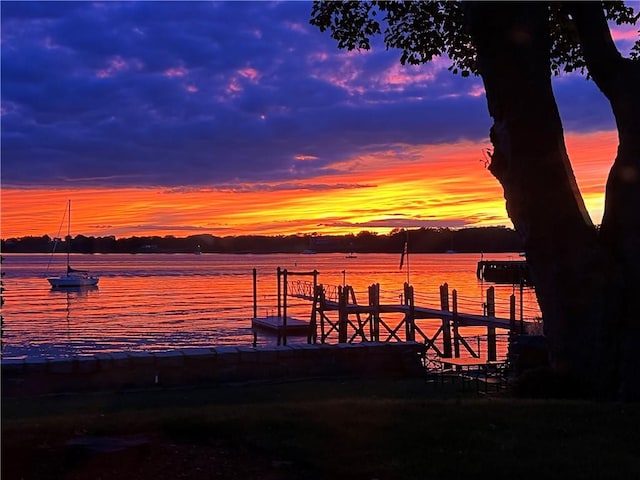 221 Hope St Unit 7, Bristol, RI 02809 - view of water feature featuring a boat dock