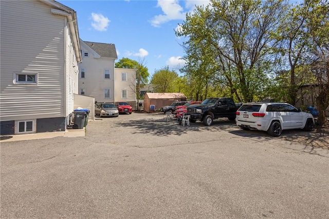 view of uncovered parking lot