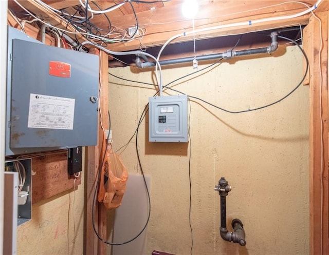utility room with electric panel