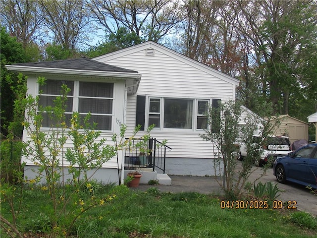 view of bungalow-style home