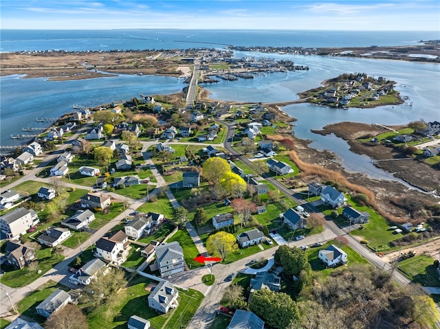 25 Scallop Shell Rd, Narragansett, RI 02882 - bird's eye view featuring a water view and a residential view