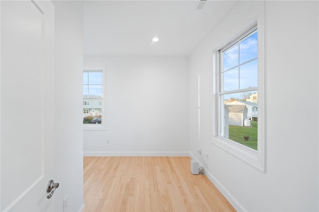 25 Scallop Shell Rd, Narragansett, RI 02882 - spare room featuring plenty of natural light, recessed lighting, light wood-style flooring, and baseboards