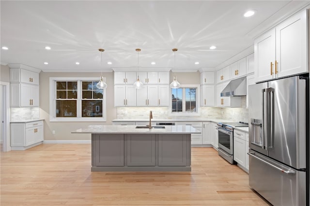 25 Scallop Shell Rd, Narragansett, RI 02882 - kitchen featuring appliances with stainless steel finishes, tasteful backsplash, a sink, white cabinets, and under cabinet range hood