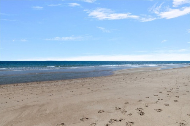water view with a view of the beach