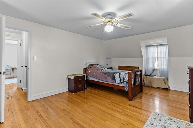 15 Broadmoor Rd, Cranston, RI 02910 - bedroom with baseboards, a ceiling fan, and light wood finished floors