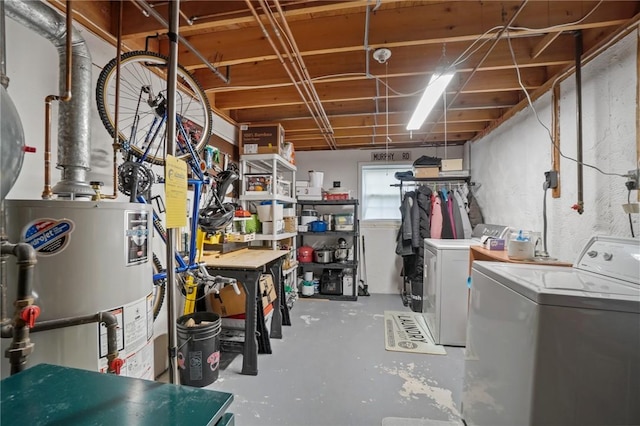 60 Hawthorne Pl Unit 23, North Providence, RI 02904 - below grade area with gas water heater and independent washer and dryer