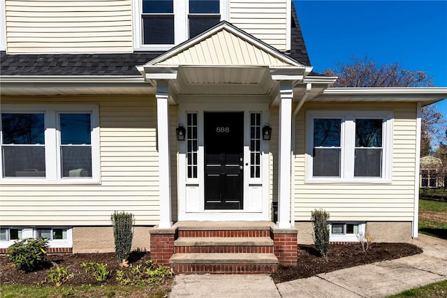 888 Providence St, West Warwick, RI 02893 - property entrance featuring roof with shingles