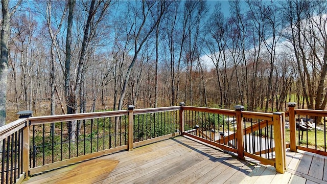 108 Shady Lea Rd, North Kingstown, RI 02852 - wooden deck with a wooded view