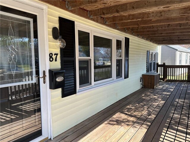 87 Elmbrook Dr, Warwick, RI 02889 - wooden terrace with a porch