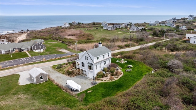 244 Spring St, Block Island, RI 02807 - drone / aerial view with a water view