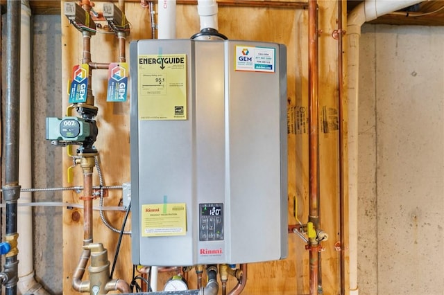 utilities featuring tankless water heater