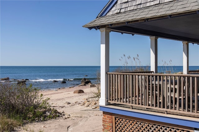 water view featuring a view of the beach