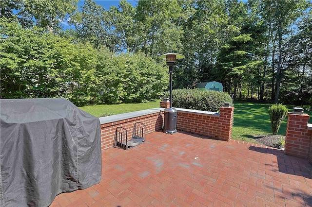 view of patio / terrace with area for grilling