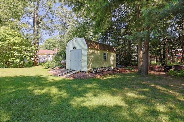 view of shed