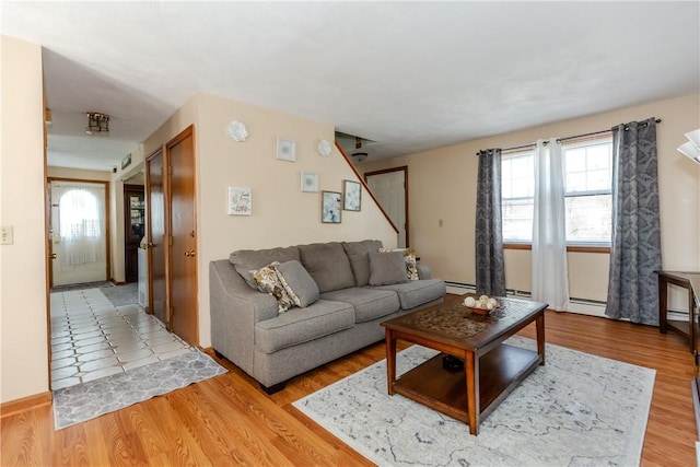 23 Oak Grove Blvd, North Providence, RI 02911 - living room featuring light wood-type flooring