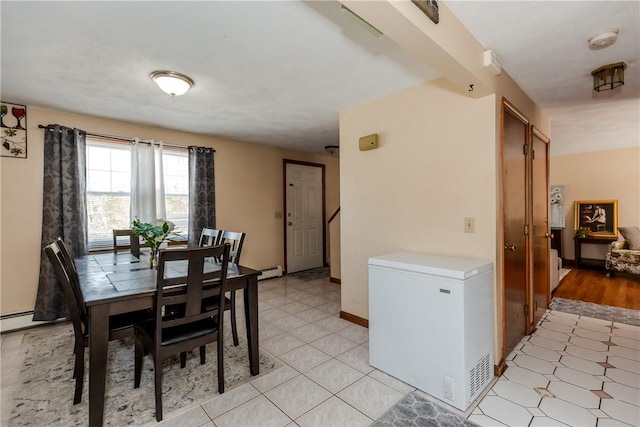 23 Oak Grove Blvd, North Providence, RI 02911 - dining area with baseboards and baseboard heating