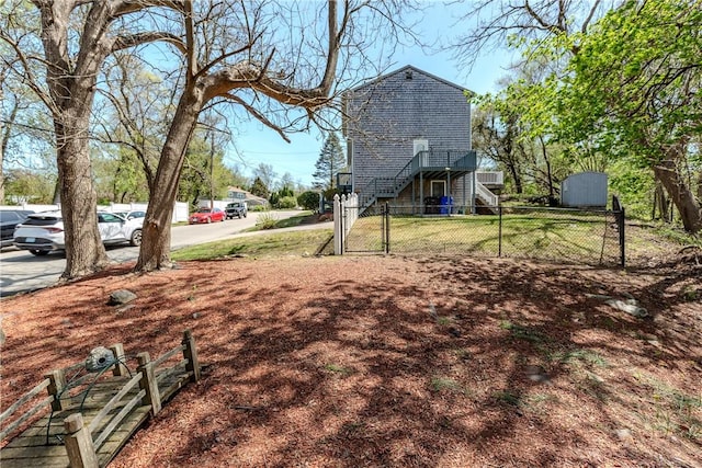23 Oak Grove Blvd, North Providence, RI 02911 - view of yard with fence and a gate
