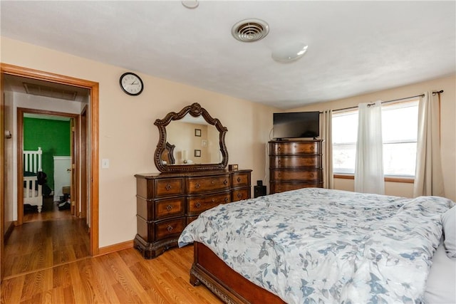 23 Oak Grove Blvd, North Providence, RI 02911 - bedroom featuring baseboards, light wood-type flooring, and visible vents
