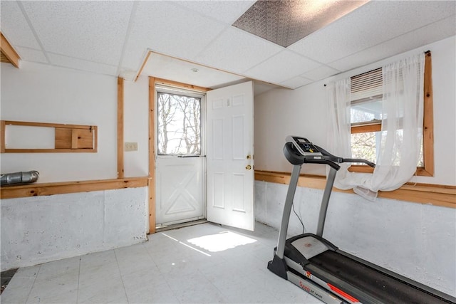 23 Oak Grove Blvd, North Providence, RI 02911 - exercise room with tile patterned floors