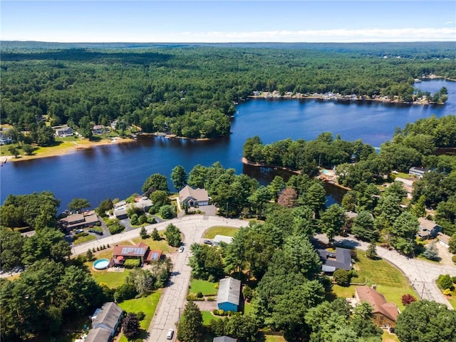 49 Magnolia Ln, Coventry, RI 02816 - drone / aerial view with a water view and a wooded view