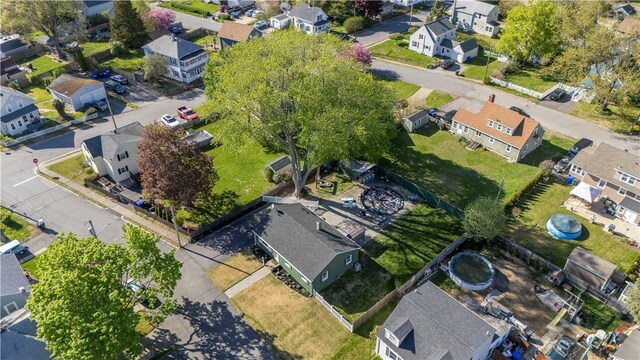 drone / aerial view with a residential view