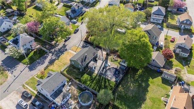 bird's eye view with a residential view